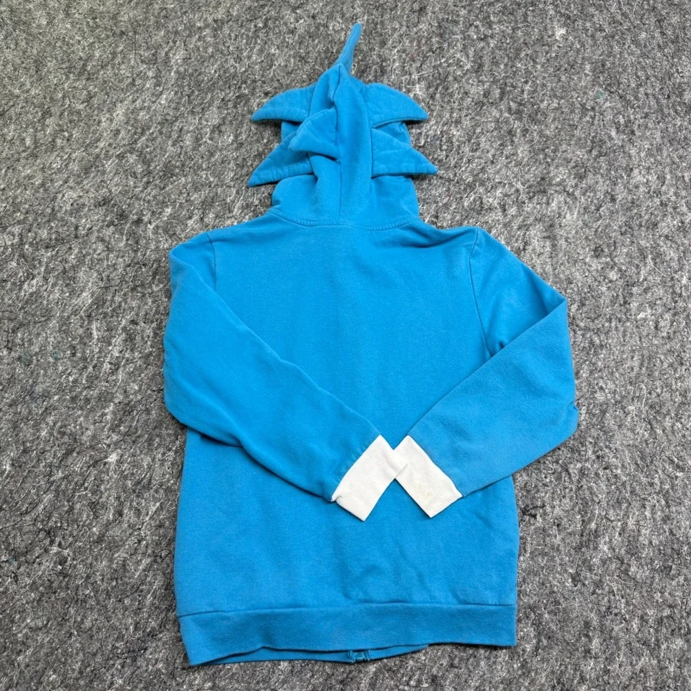 Sonic the Hedgehog Blue Full Zip Character Hoodie Sweatshirt Kids Large L 14/16